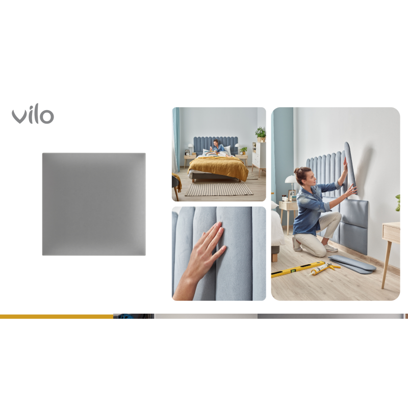 Upholstered panels 30X30 GREY