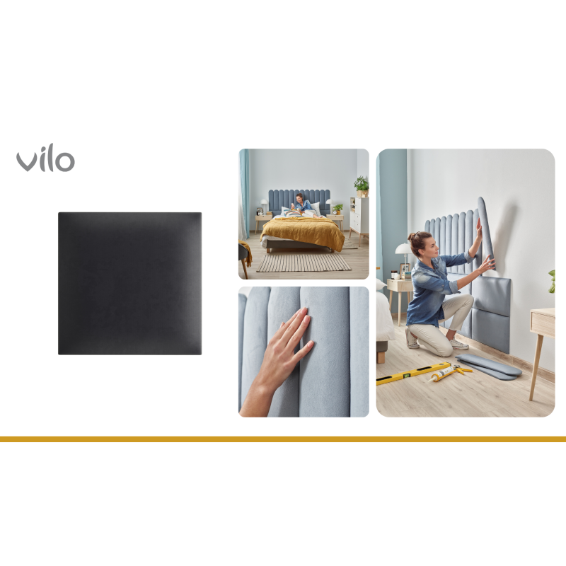 Panele tapicerowane 30X30 GRAFITOWY