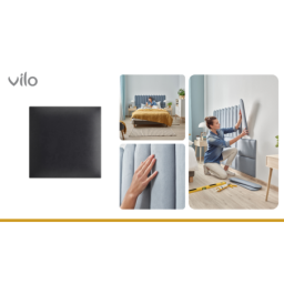 Panele tapicerowane 30X30 GRAFITOWY