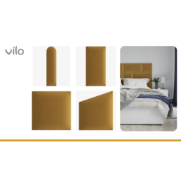 Čalouněné panely 30X30 MUSTARD