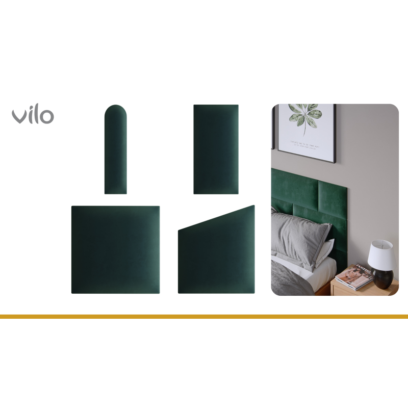 Upholstered panels 30X30 Bottle green