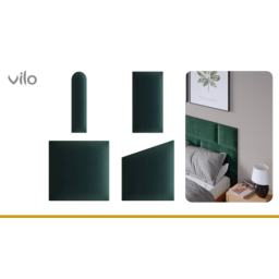 Upholstered panels 30X30 Bottle green