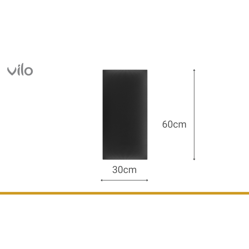 Polstertafeln VILO 30X60 SCHWARZ