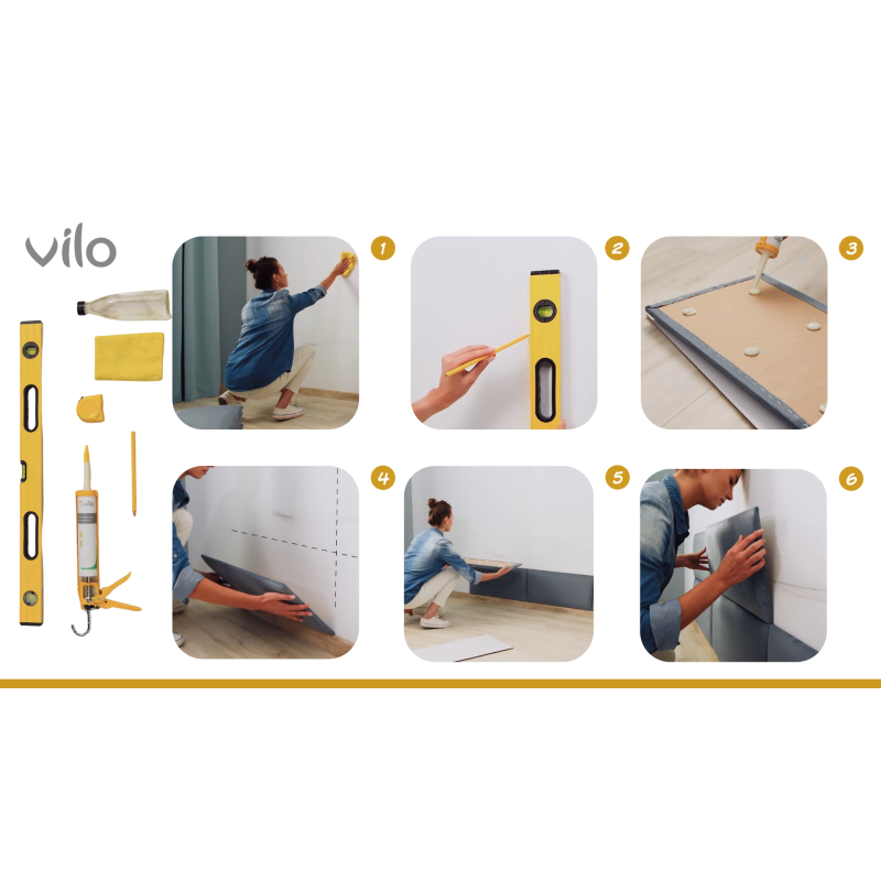 Polstertafeln VILO 15X60 BLACK