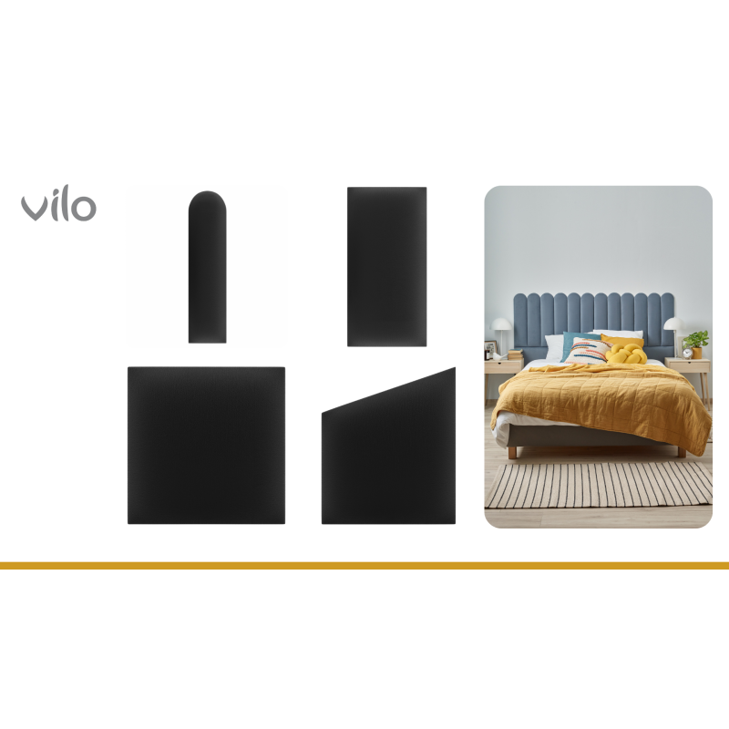 Polsterdatud paneelid 15X60 OVAL BLACK