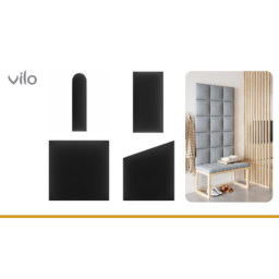 Čalouněné panely 30X30 BLACK