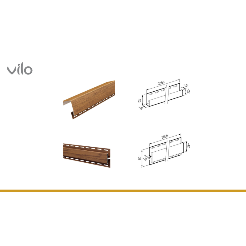 Panneau de sous-face avec perforation SV 07 Noyer (10pcs)