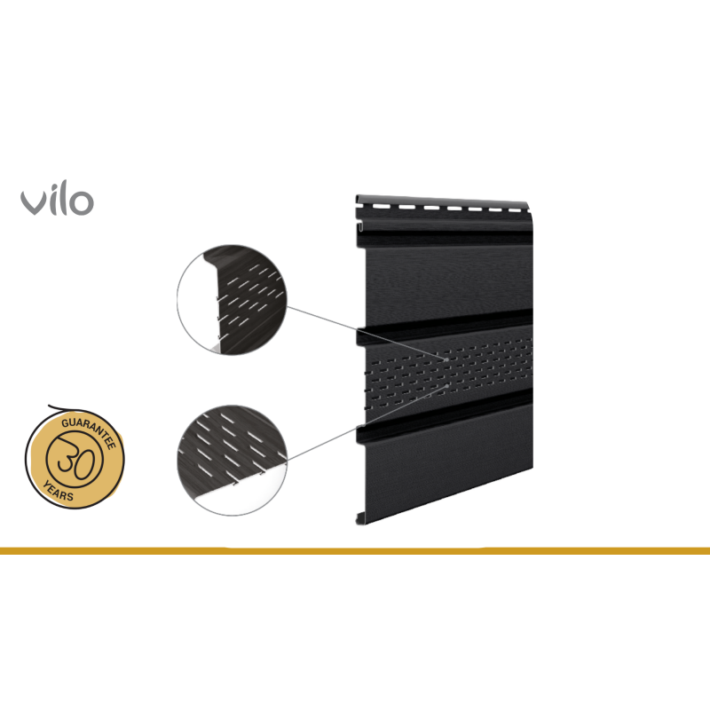 Panneau de sous-face avec perforation SV 07 Graphite (10pcs)