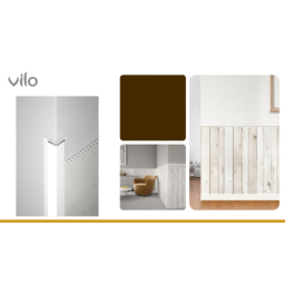 Finishing of the decorative panels Motivo L.BOAZ. B1 ANGLE. OUT. LIGHT BRONZE