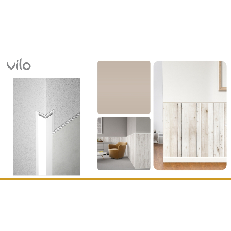 Finishing of the decorative panels Motivo L.BOAZ. B1 ANGLE. EX. MOCCA