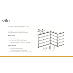 Wykończenie paneli dekoracyjnych Motivo L.BOAZ. B1 KĄT. ZEW. MOCCA