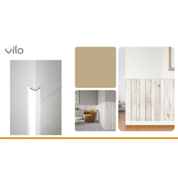 Finishing of the decorative panels Motivo L.BOAZ. B1 ANGLE. EX. WOOD BRONZE