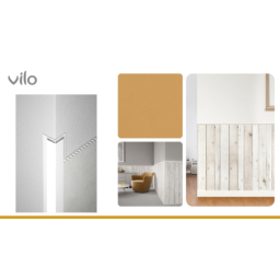 Finishing of the decorative panels Motivo L.BOAZ. B1 ANGLE. EXT. WOOD PINE