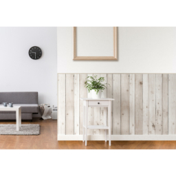 Acabado de los paneles decorativos Motivo L.BOAZ. B3 JUNTA MADERA PINO