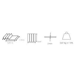 Põrandapaneelide aluskate 2MM EXPRESS