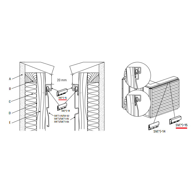 J SVP-15 L strip. Chêne 3.05M