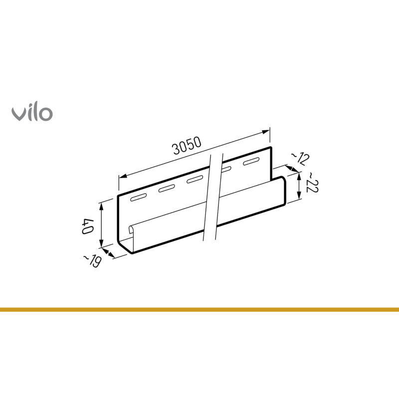 J skirting board SVP-15 Winchester oak 3,05M