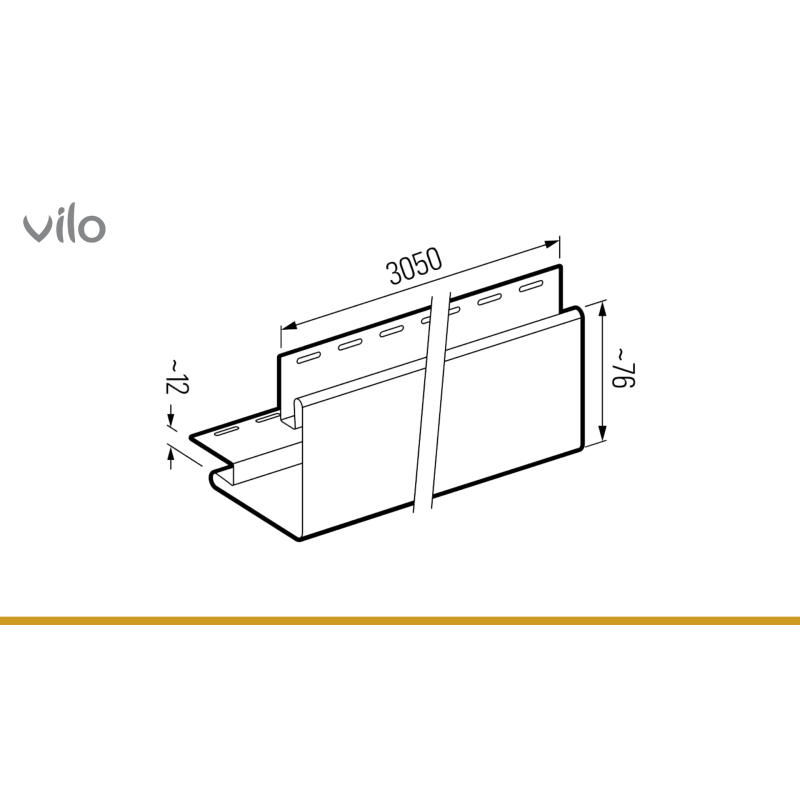 Välisnurk SVP-12V Walnut 3,05M