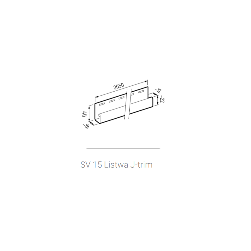 J Mini SV-15.5IN bande Crème 3.05M