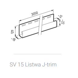 J Mini SV-15.5IN bande Crème 3.05M