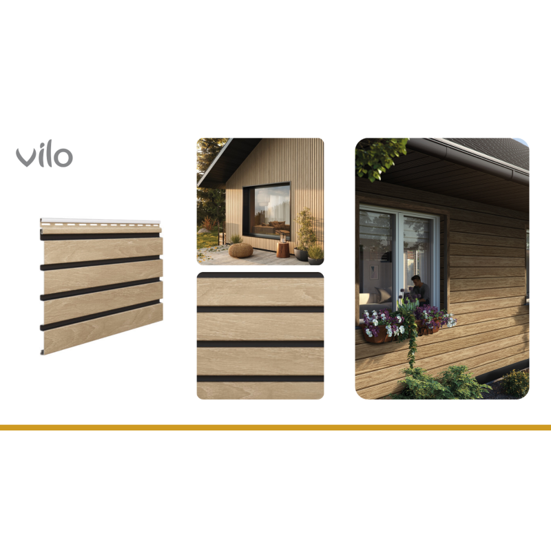 Fronto SVP lamellpaneelid Tamm V-Must - 10 tk.