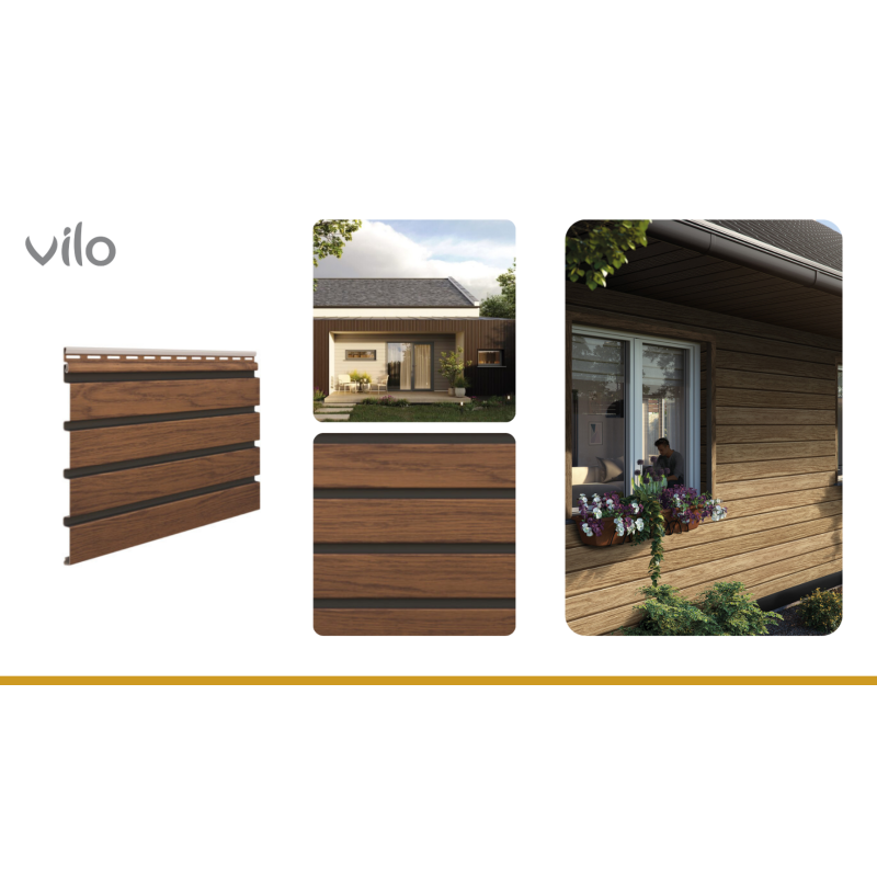 VILO Fassadenplatten in Nussbaum - 10 Stk