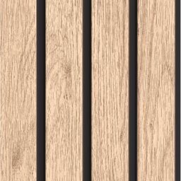 Fronto SVP chêne clair V-Lamelles noires - 10 pièces
