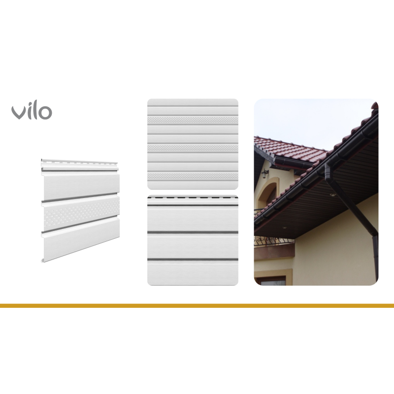 Panel de sofito con perforación SV 07 Blanco (10pzas.)