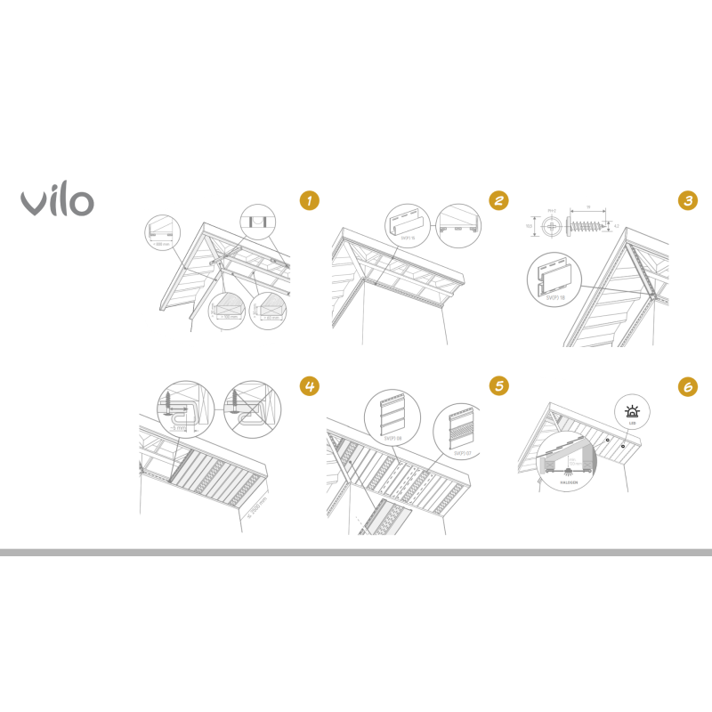 Panel de sofito con perforación SV 07 Blanco (10pzas.)