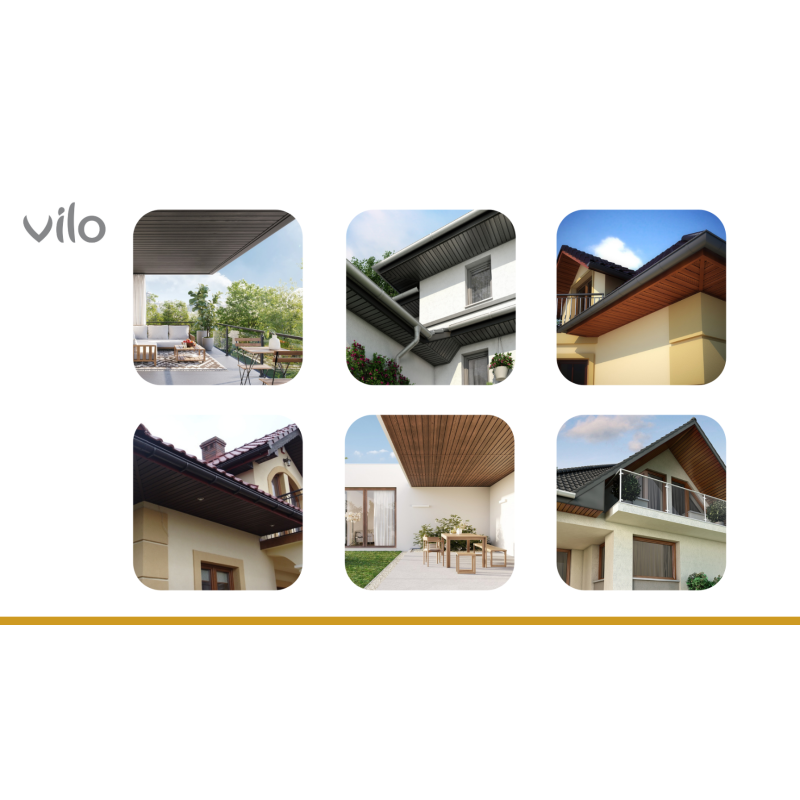 Soffit panel with perforation SV 07 White (10pcs)