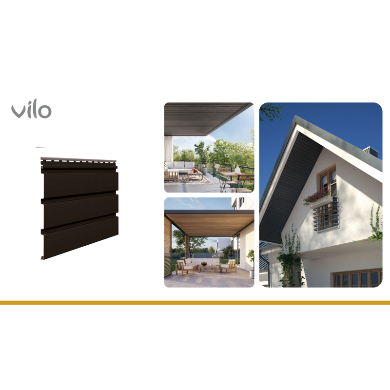 Soffit panel without perforation SV 08 Brown (10pcs)