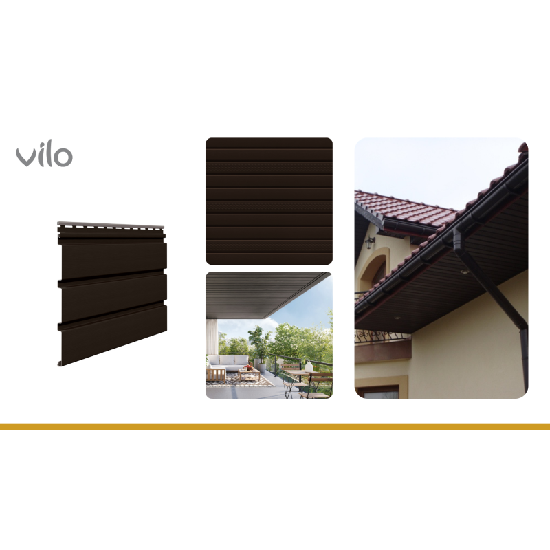 Soffit panel without perforation SV 08 Brown (10pcs)