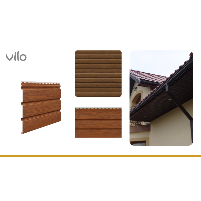 Soffitipaneel ilma perforatsioonita SV 08 Kuldne tamm (10 tk)