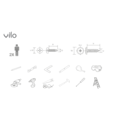 VILO Walnuss PVC-Fassaden- und Untersichtsplatten 4 Stk.