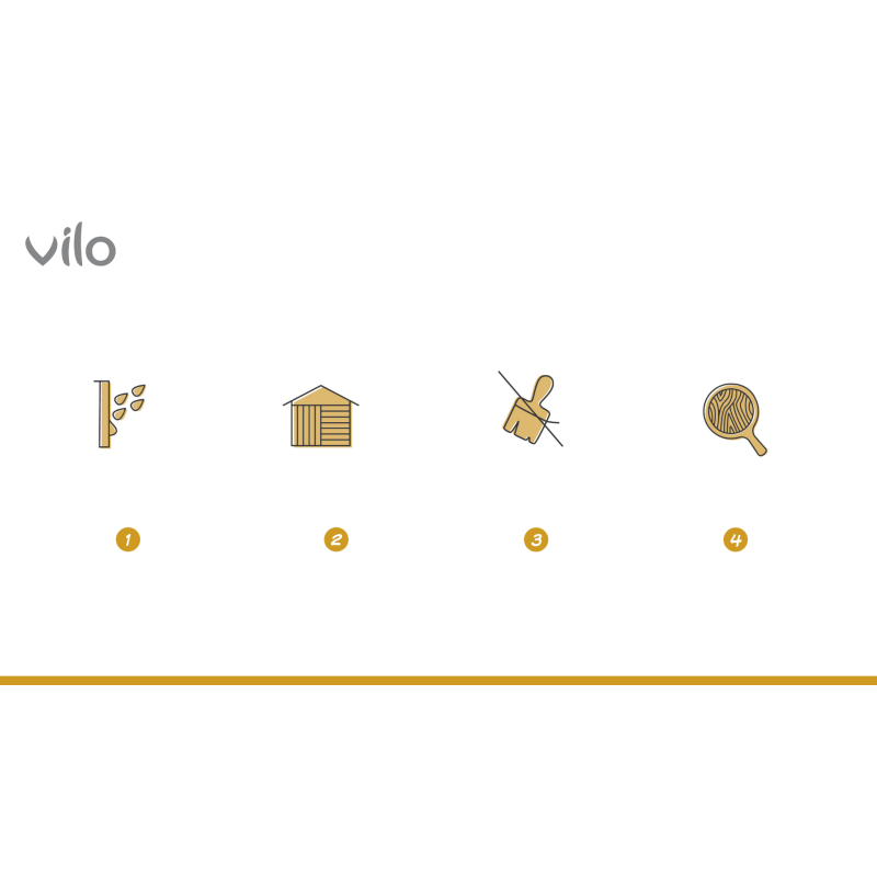 VILO Walnuss PVC-Fassaden- und Untersichtsplatten 4 Stk.