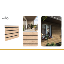 Fasádní panely ze světlého dubu – VILO, 4 ks