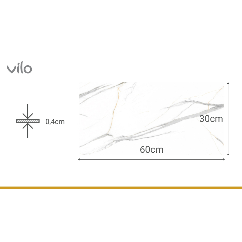 SPC Wandpaneele 30x60 CALACATTA WHITE Bundle (13 Stk)