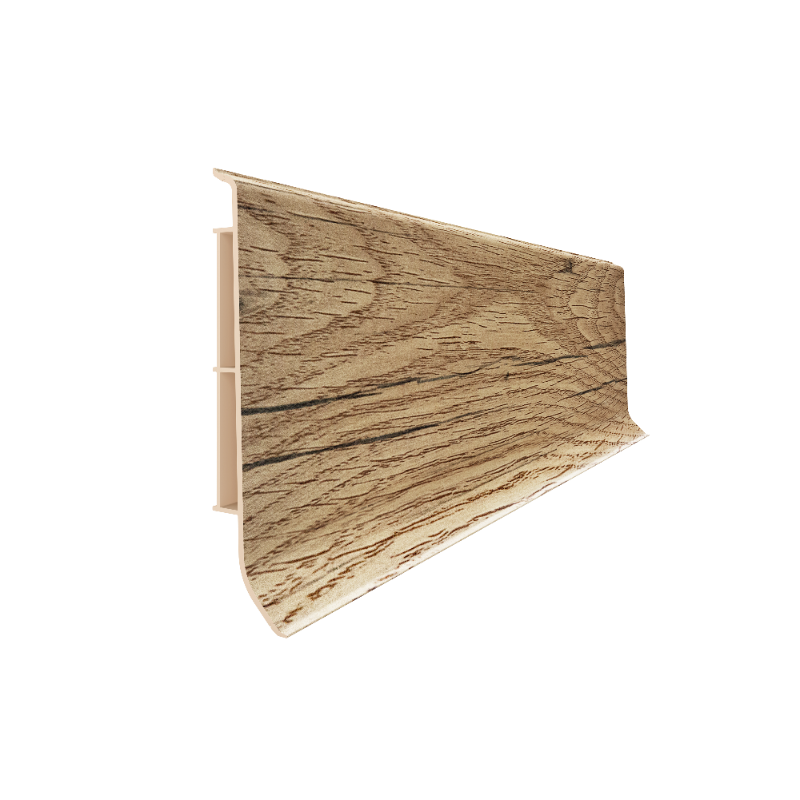 Vilo Sample: LINELA 403 HAMILTON OAK Skirting Board – Plinth Profile, Water-resistant PVC