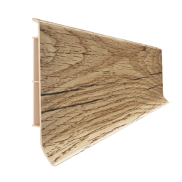 Vilo Sample: LINELA 403 HAMILTON OAK Skirting Board – Plinth Profile, Water-resistant PVC