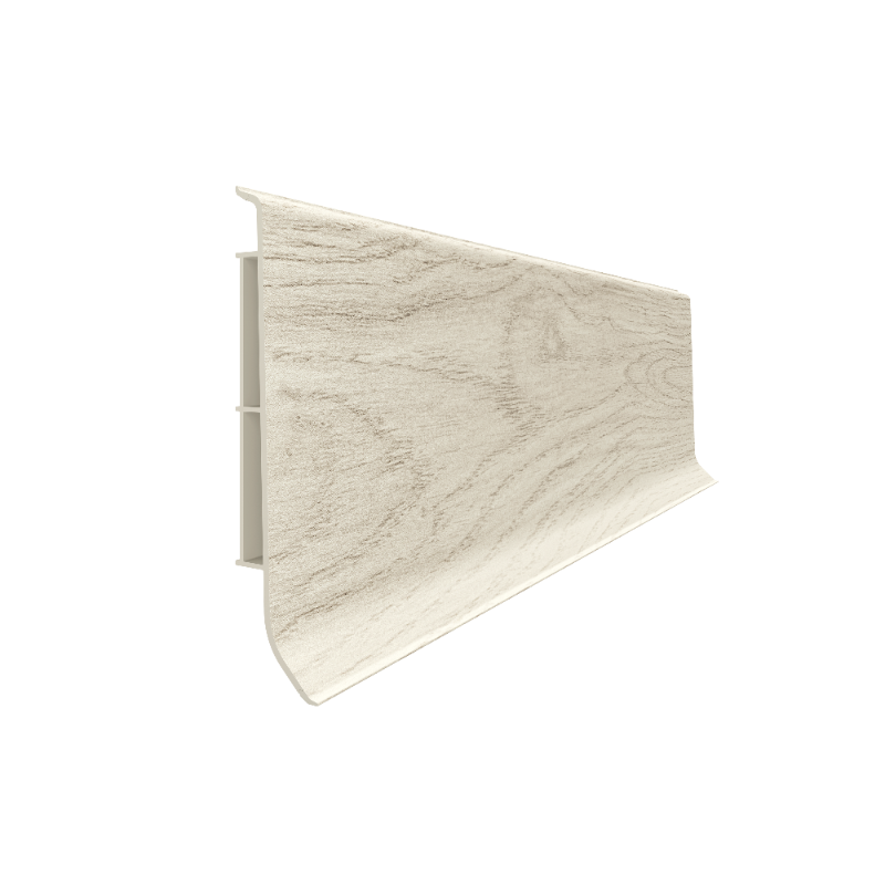 Vilo Sample: LINELA 404 AUCKLAND OAK Skirting Board – Plinth Profile – Waterproof PVC