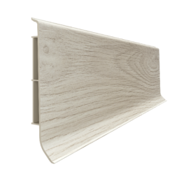 Vilo Sample: LINELA 408 Brisban Oak Skirting Board – Plinth Profile – Waterproof PVC