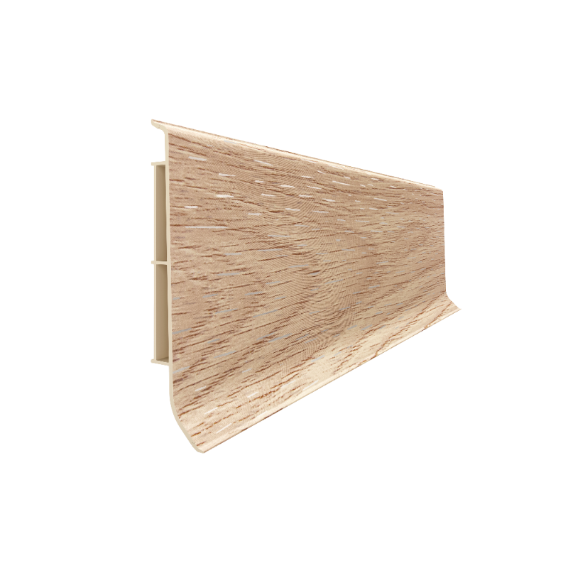 Vilo Sample: LINELA 410 ADELAIDE OAK Skirting Board – Plinth Profile, Water-resistant PVC