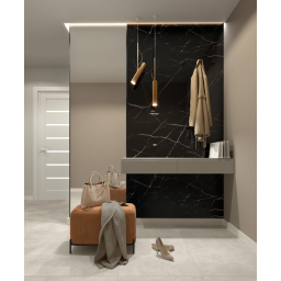 Panele Ścienne SPC do Kuchni Łazienki VILO Wodoodporne Panele ścienne SPC 120x265 CALACATTA BLACK (2szt.)