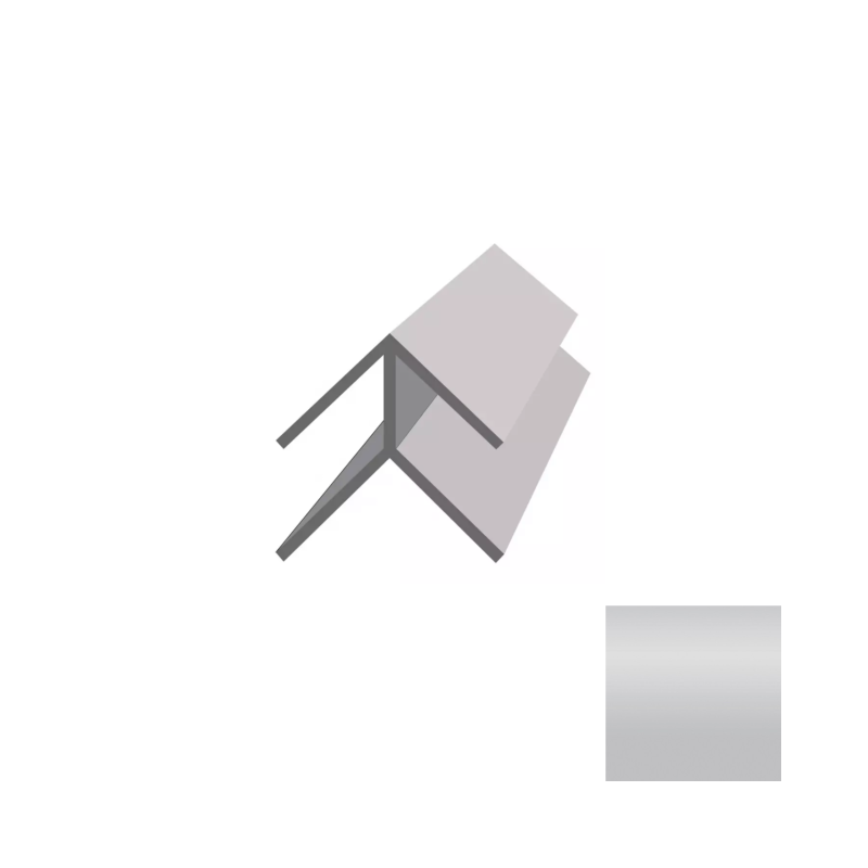 Finishing of the decorative panels Motivo L.BOAZ. B1 ANGLE. OUT. SILVER