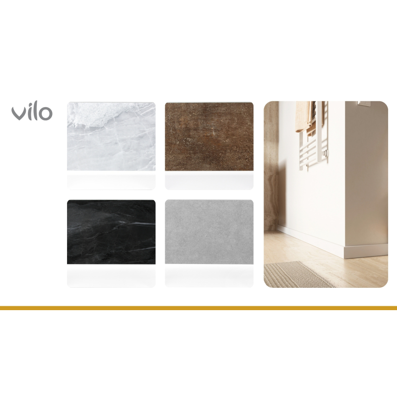 Vilo Sempla 710 Skirting Board, Cashmere, Plinth, Profile, Waterproof PVC