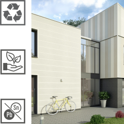 Vilo Sample: Kerrafront FS-301 façade cladding, façade slats, external façade slats, cladding panels
