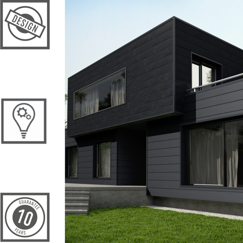 Vilo Sample: Kerrafront FS-301 façade cladding, façade slats, external façade slats, cladding panels