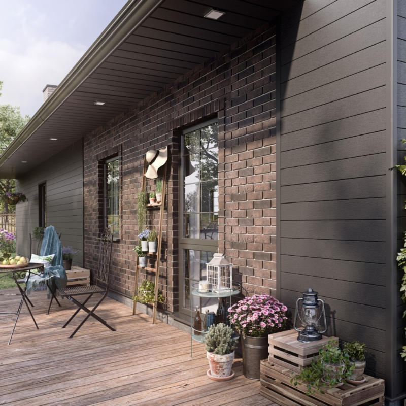 Vilo Sample: Kerrafront façade cladding – KF FS-302 façade slats – External façade slats – Siding panels