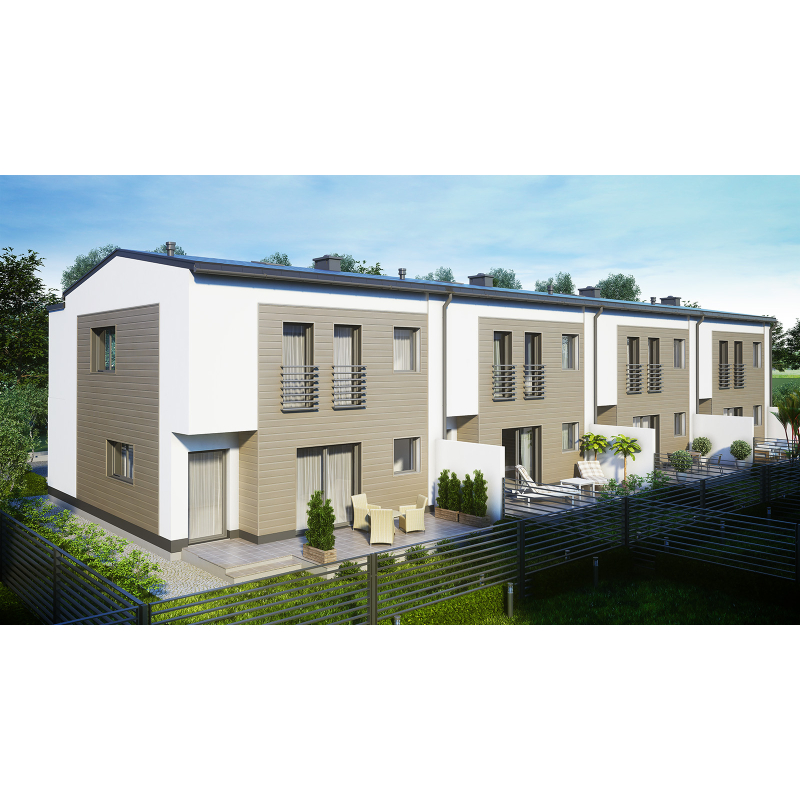 Vilo Sample: Kerrafront façade cladding – KF FS-201 façade slats – External façade slats – Siding panels