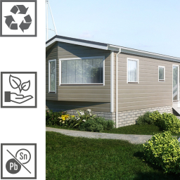 Vilo Sample: Kerrafront façade cladding – KF FS-201 façade slats – External façade slats – Siding panels